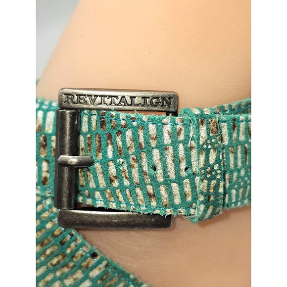 NWOB Revitalign Women's Green Lizard Swell Comfort Strap Sandal Sz 10 2461 - Picture 9 of 16